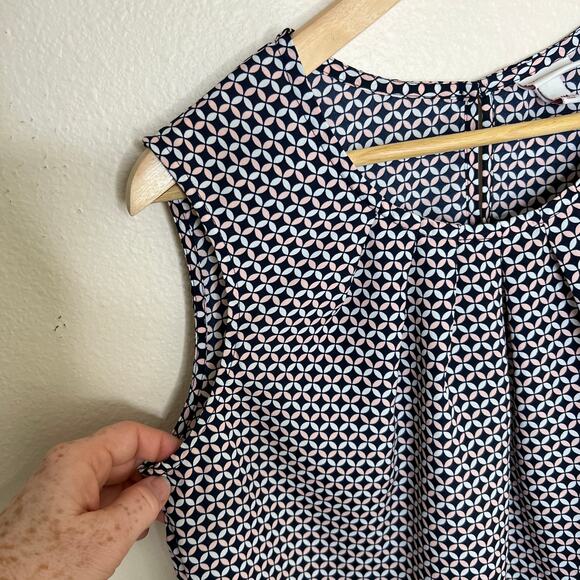 Merona Diamond Patterned Sleeveless Top Medium - Picture 3 of 9